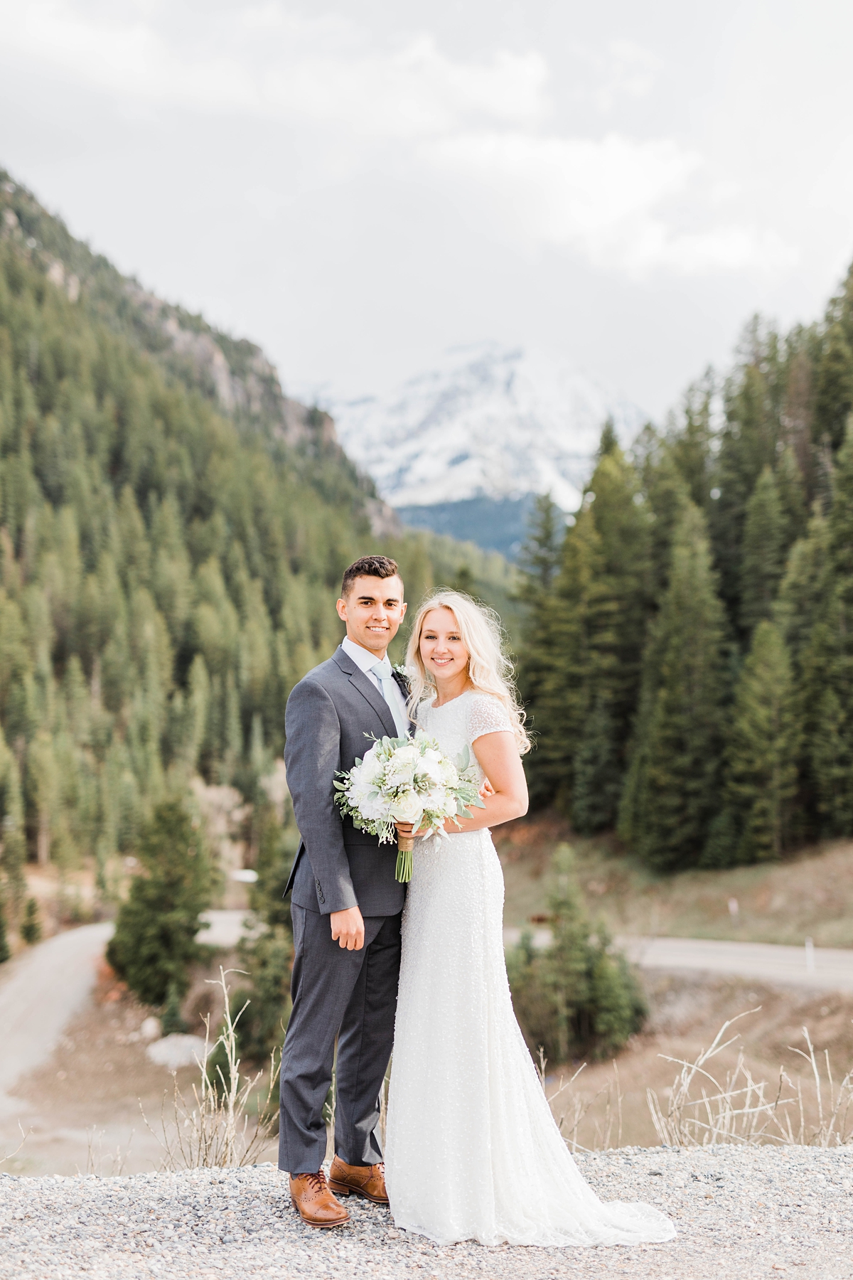 Utah Mountain Wedding Photography at Tibble Fork Reservoir, Utah bride and groom photography