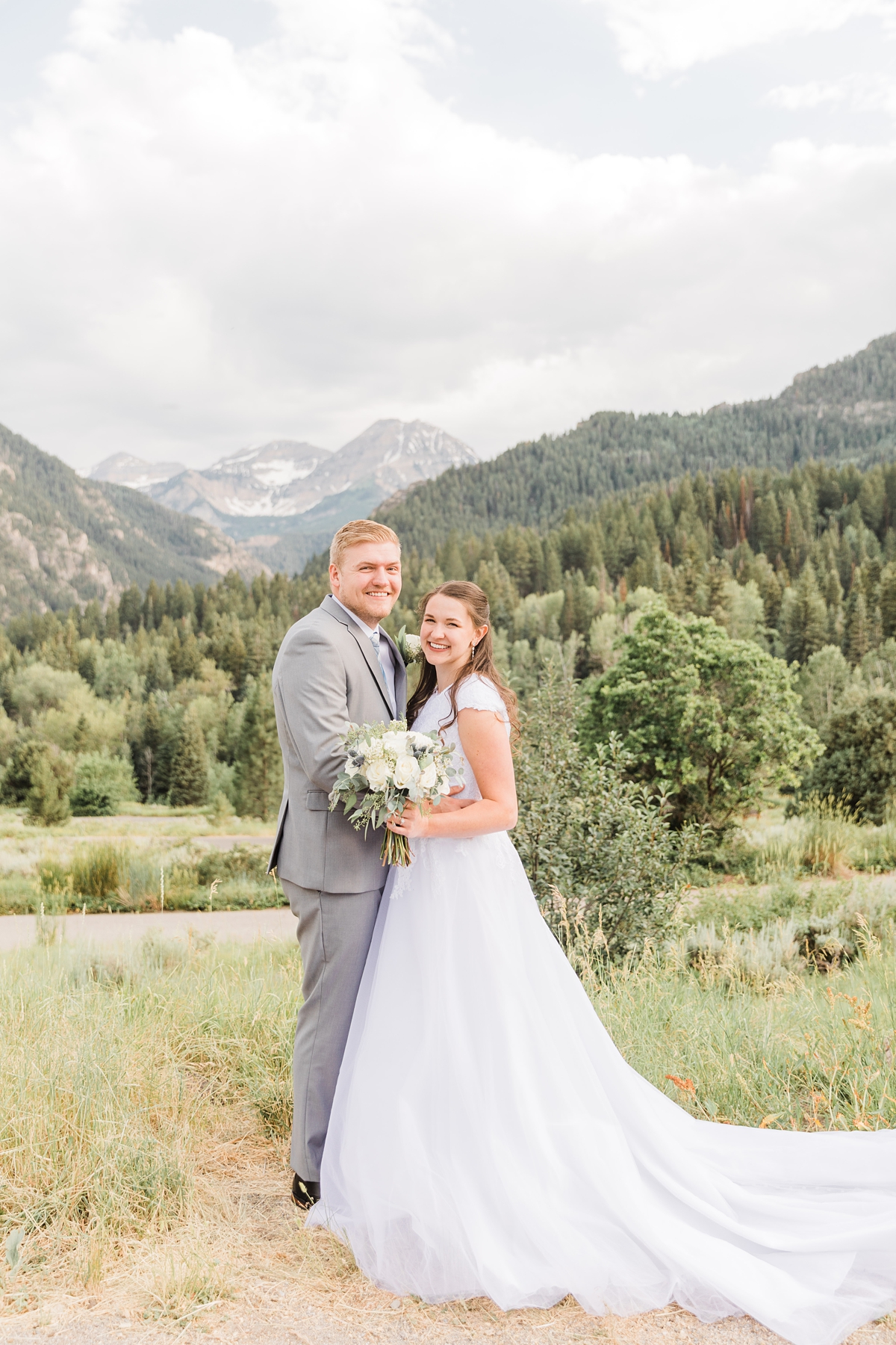 Mount LDS Timpanogos Temple and Le Jardin Greenhouse Venue, Utah Wedding Photography, bride and groom mountain bridals