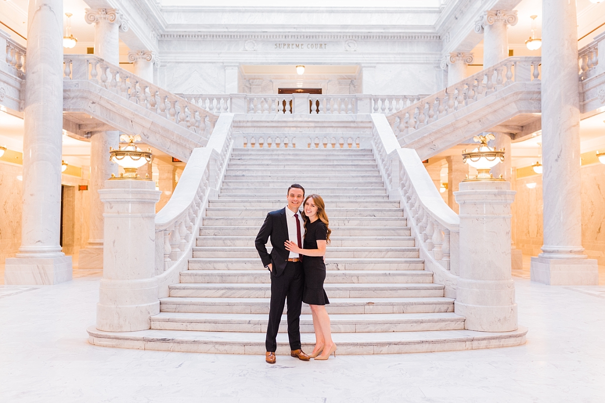 Salt Lake City Capitol engagements, Utah engagement pictures, Utah wedding photographer, Photography by Tasha Rose