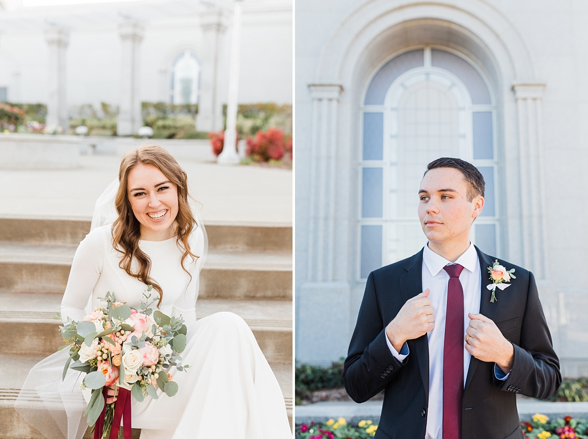 Sacramento LDS temple wedding, Traveling wedding photographers, Photographer by Tasha Rose, Gorgeous white modest wedding dress