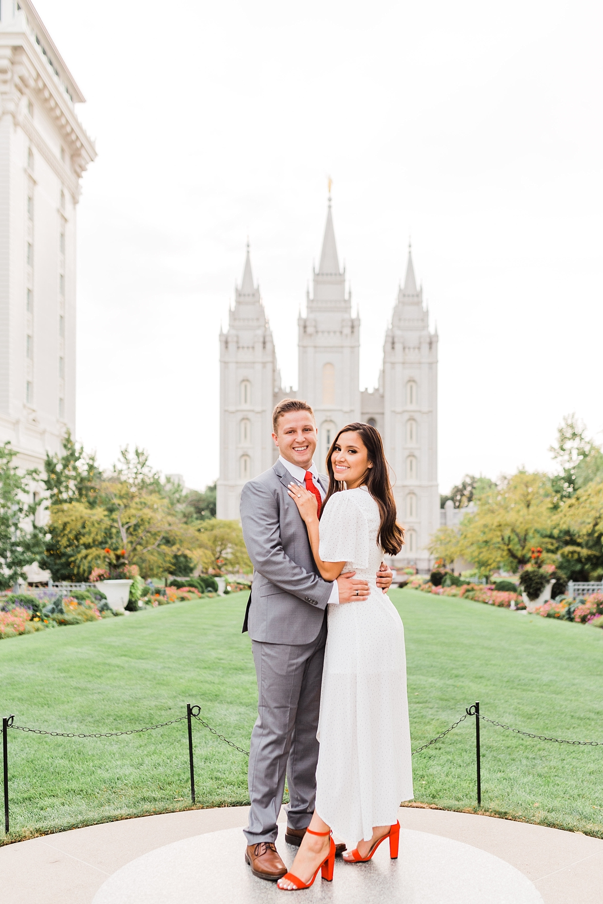 Gorgeous engagement session at the LDS Salt Lake City Temple, Photography by Tasha Rose. Utah engagement photographer, Utah wedding photographer