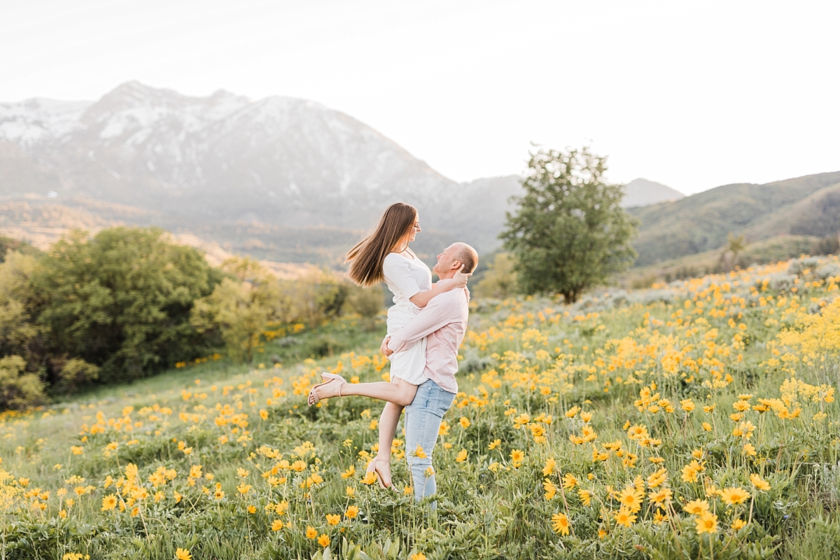 Utah engagement photographer, Utah wedding photographer, Utah wildflower engagement session, Photography by Tasha Rose