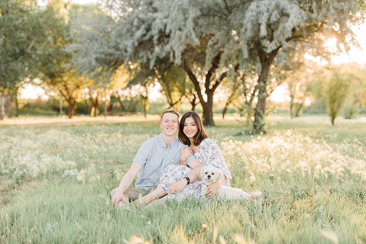 Couple photo with dog