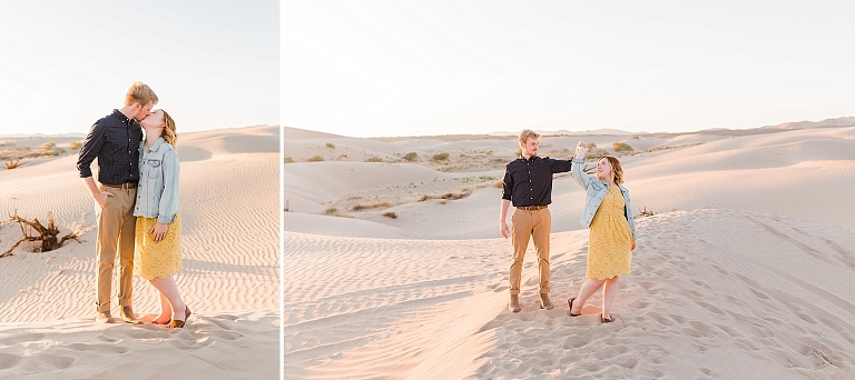 Couples photo at the sand dunes