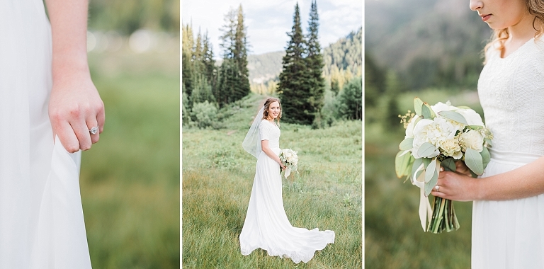 Bride and groom in the mountains