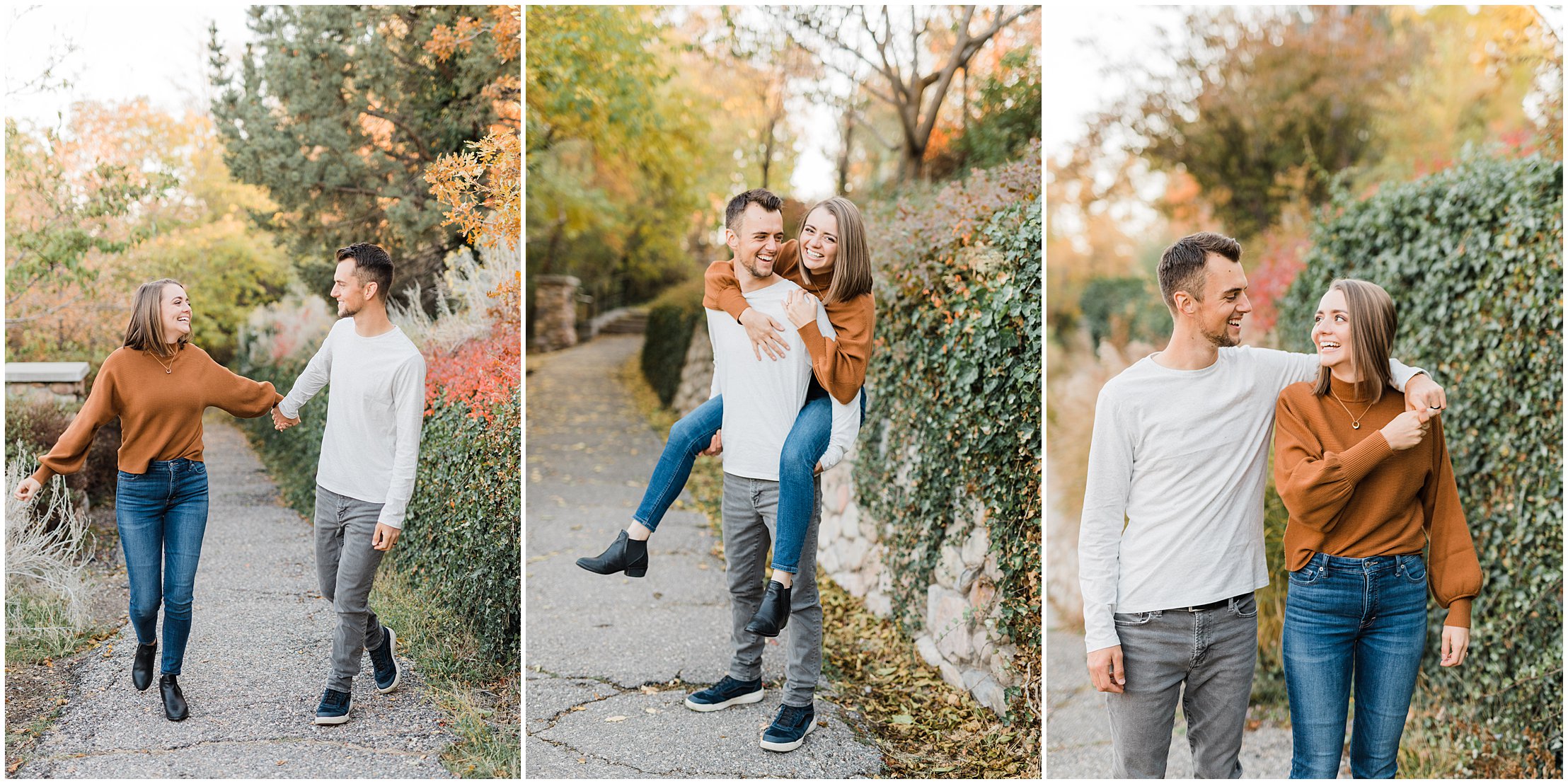 Couple with fall trees