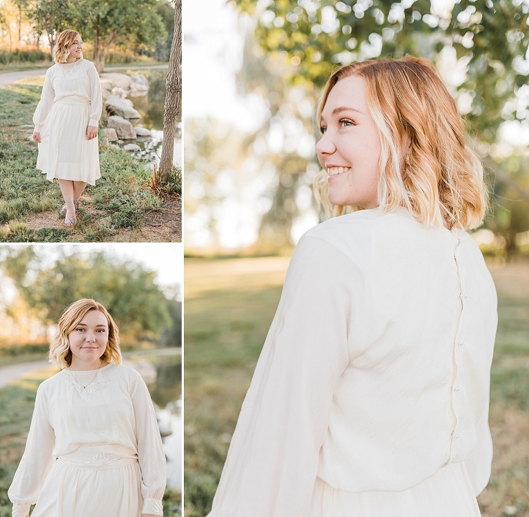 Bride in great grandmothers dress