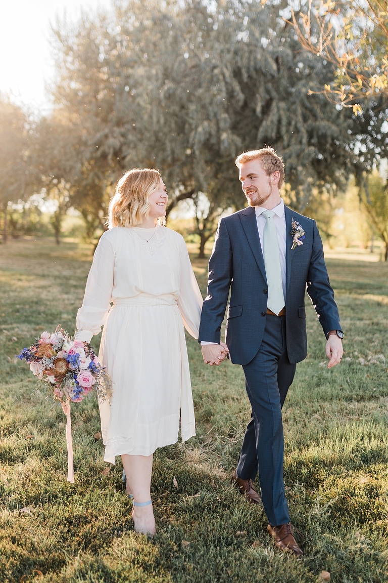 Bride & Groom at the Bountiful pond