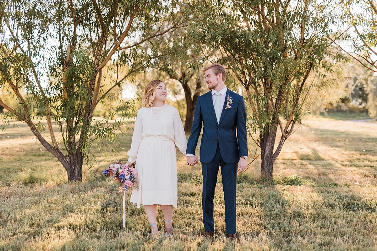 Bride & Groom at the Bountiful pond