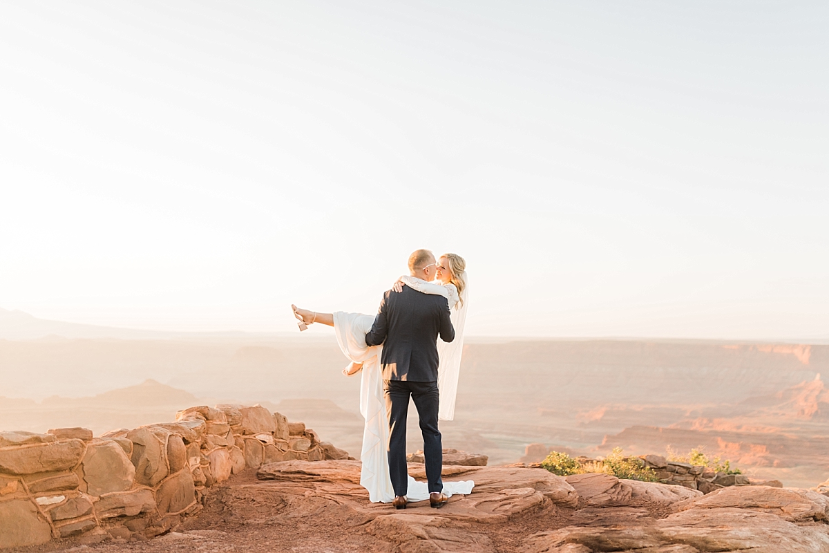 Bride & Groom at Moab bridal session