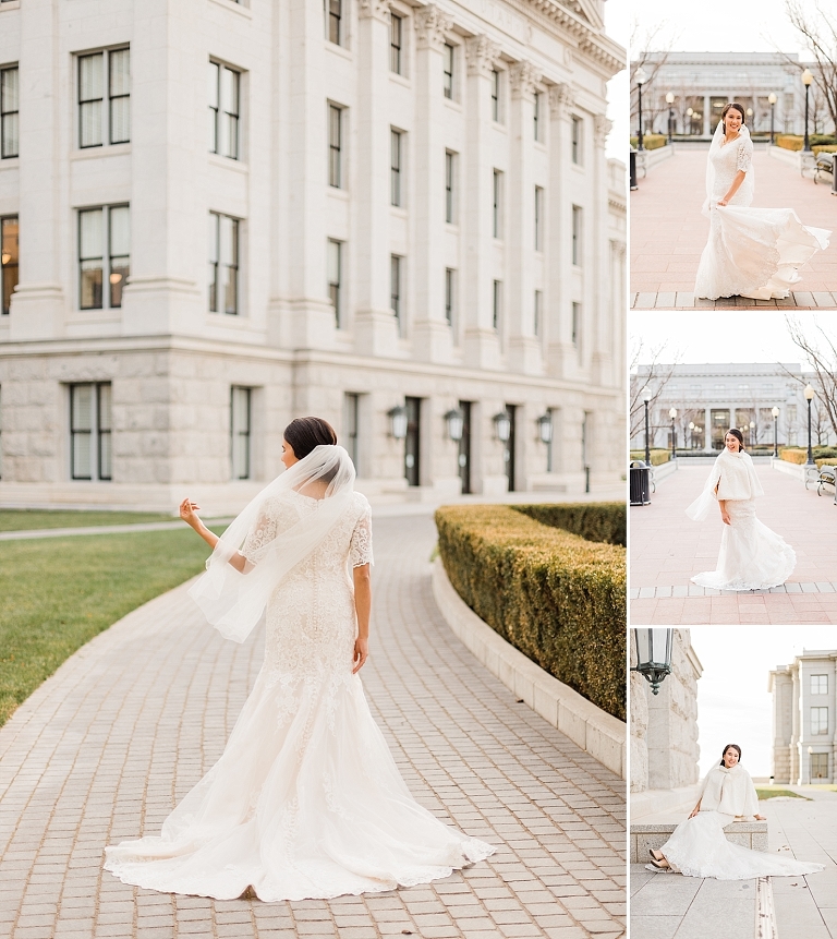 Bridal Session at the Utah State Capitol