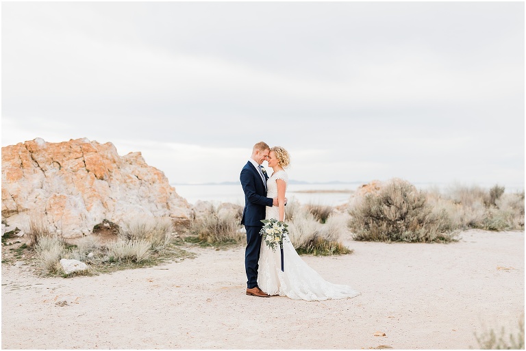 Couple in wedding clothes