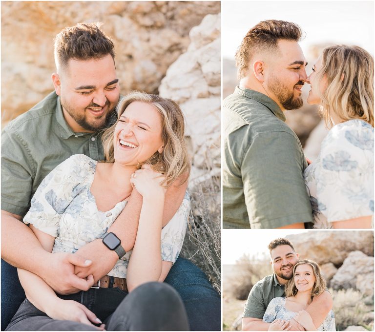 Antelope Island Engagement Photos