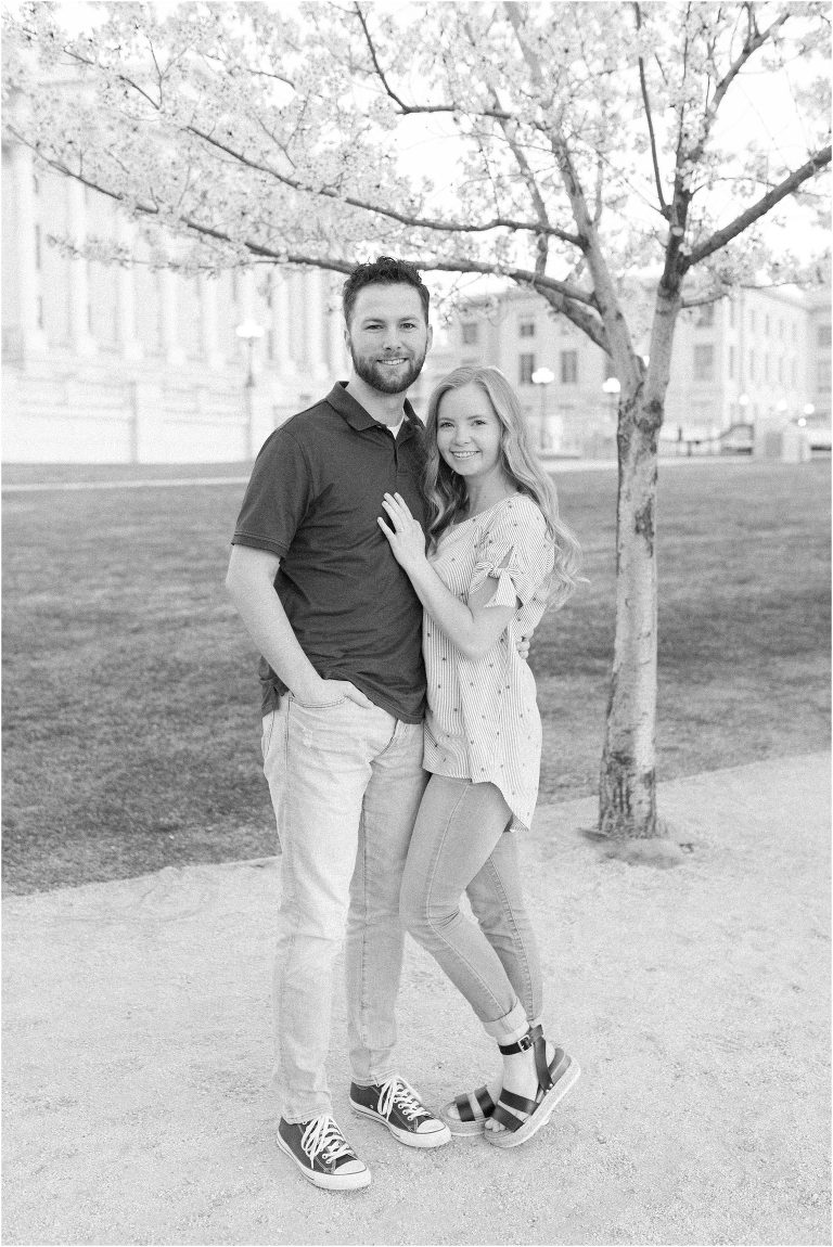 Utah cherry Blossom Engagement Shoot 